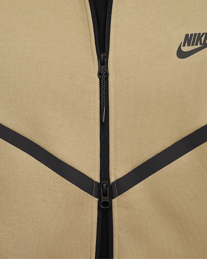 NWT TAN NIKE TECH MENS FULL ZIP UP WINDRUNNER HOODIE PULLOVER SIZE M