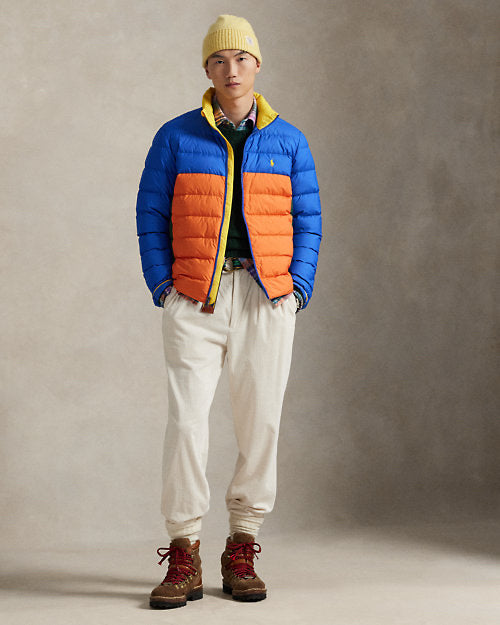 NWT Polo Ralph Lauren The Colden Packable Colour-Block Mns Sz L Puffer Jacket