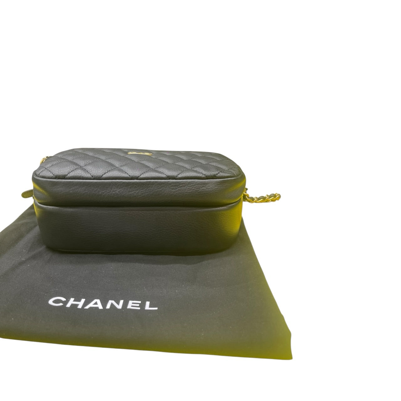 Chanel Black Camera Casee Quilted Leather Calfskin Women Crossbody Handbag