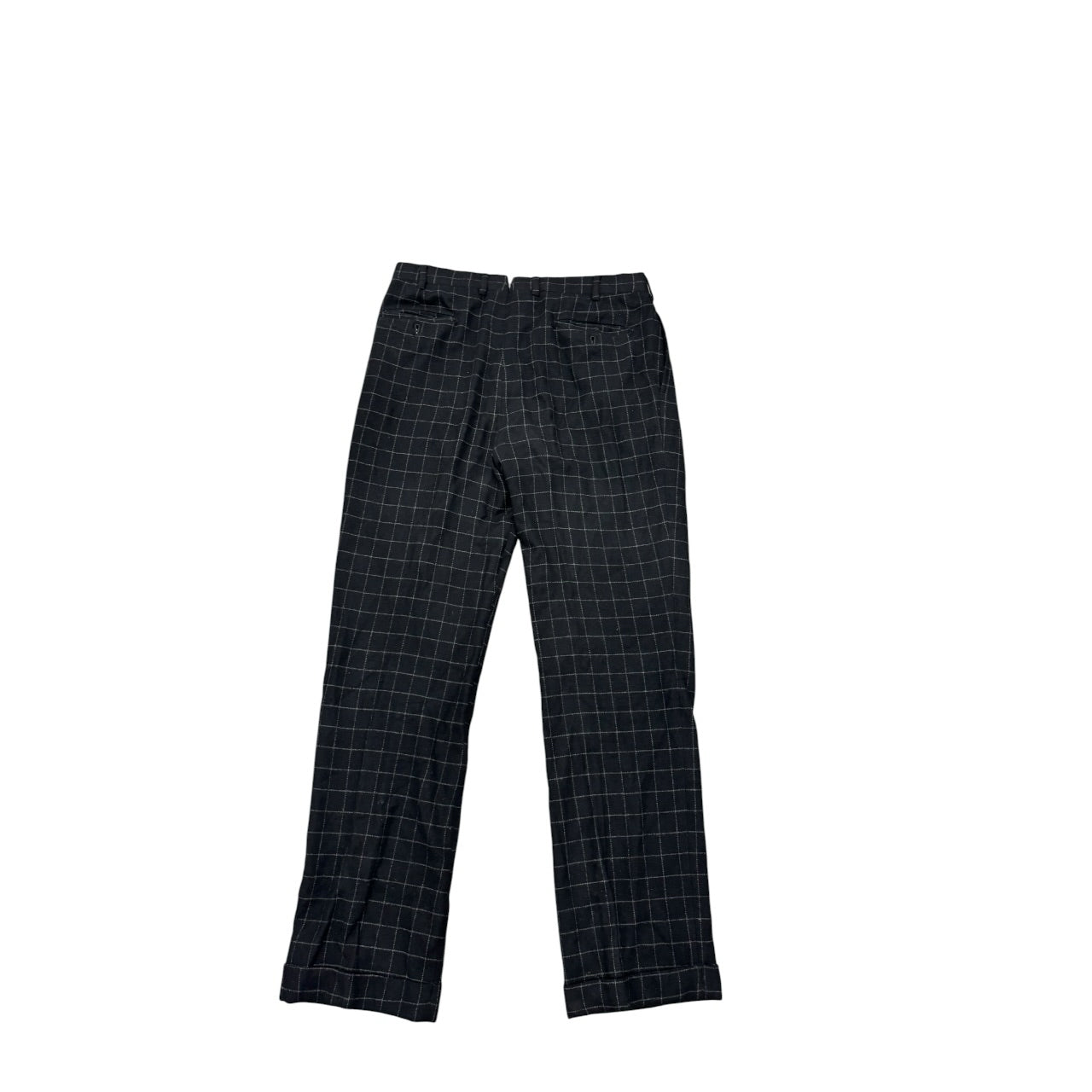 Purpe Label Black Checker 100%  Cashmere Men Pants Sz 34