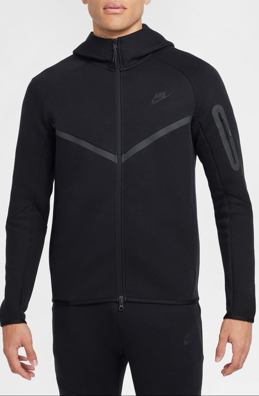 NWT Nike Tech Windrunner Zip up Black Hoodie Mns Sz L