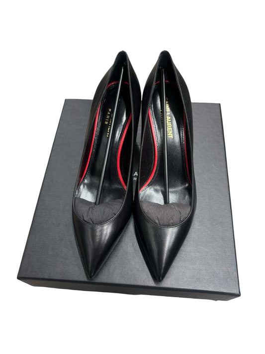 Saint Laurent Black Leather Anja Pumps New with Box sz 7
