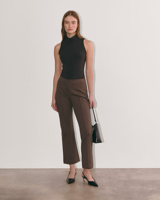 Everlane Earth Brown The Dream Kick Flare WomenPants Sz S NWT