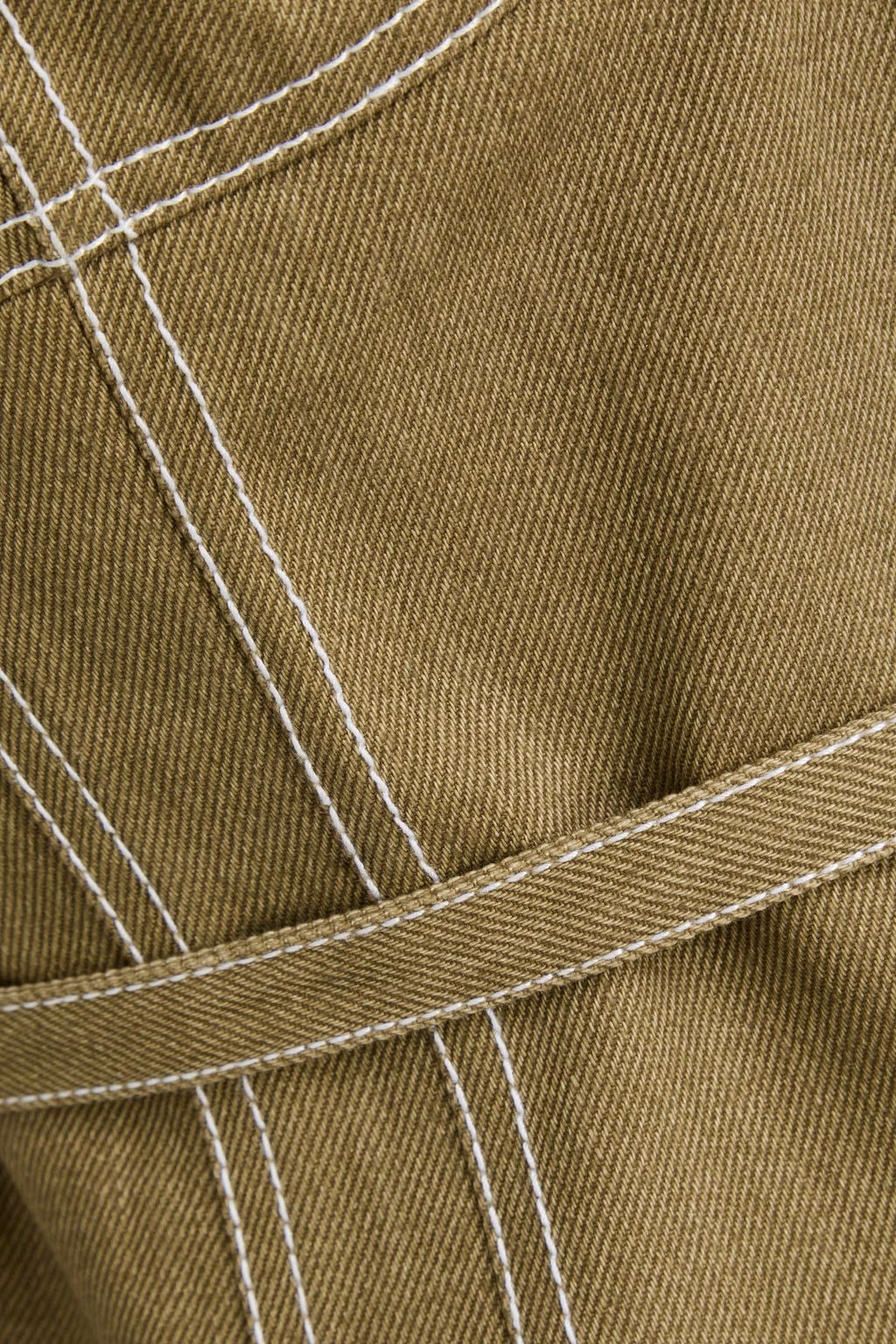 NWT Tory Burch Moss Cotton Gabardine Bustier Corset Sleeveless Olive Top Wmn Sz 2
