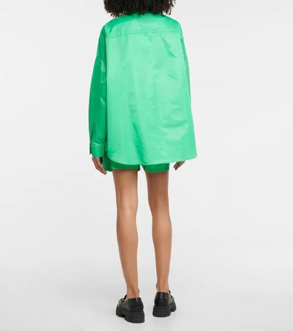 NWT The Frankie Shop Wmns Sz XS S Perla Shirt Jacket and Short Set Kelly Green