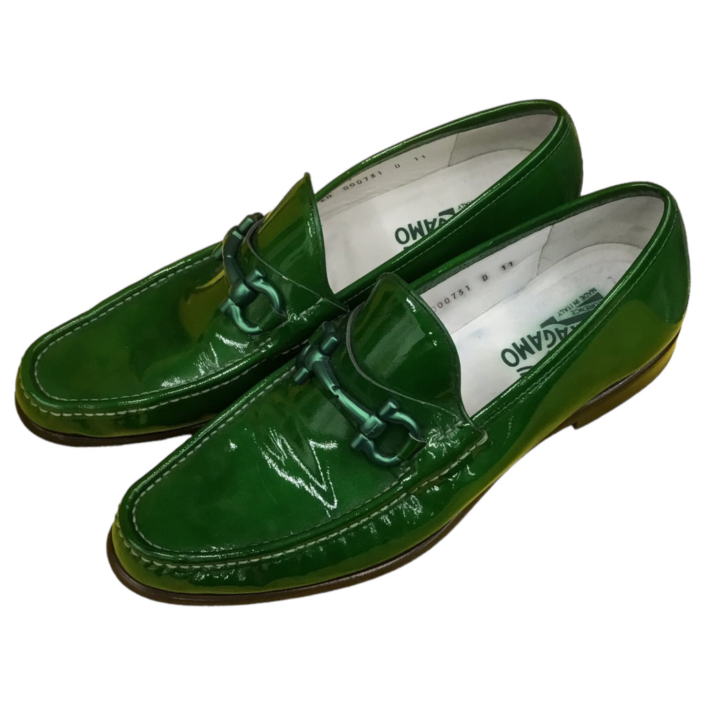 SALVATORE FERRAGAMO 11 Green Dress Shoes