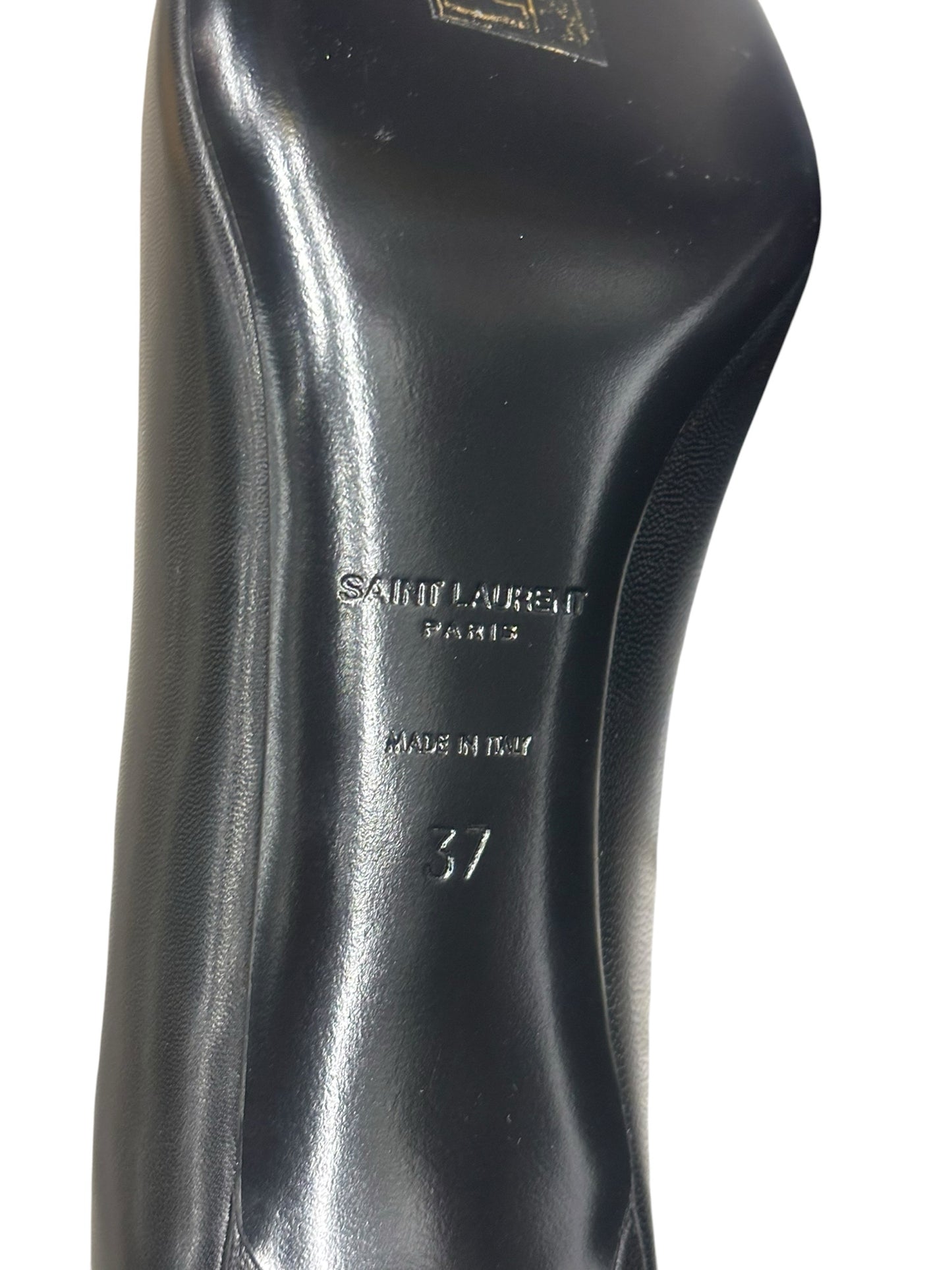 Saint Laurent Black Leather Anja Pumps New with Box sz 7