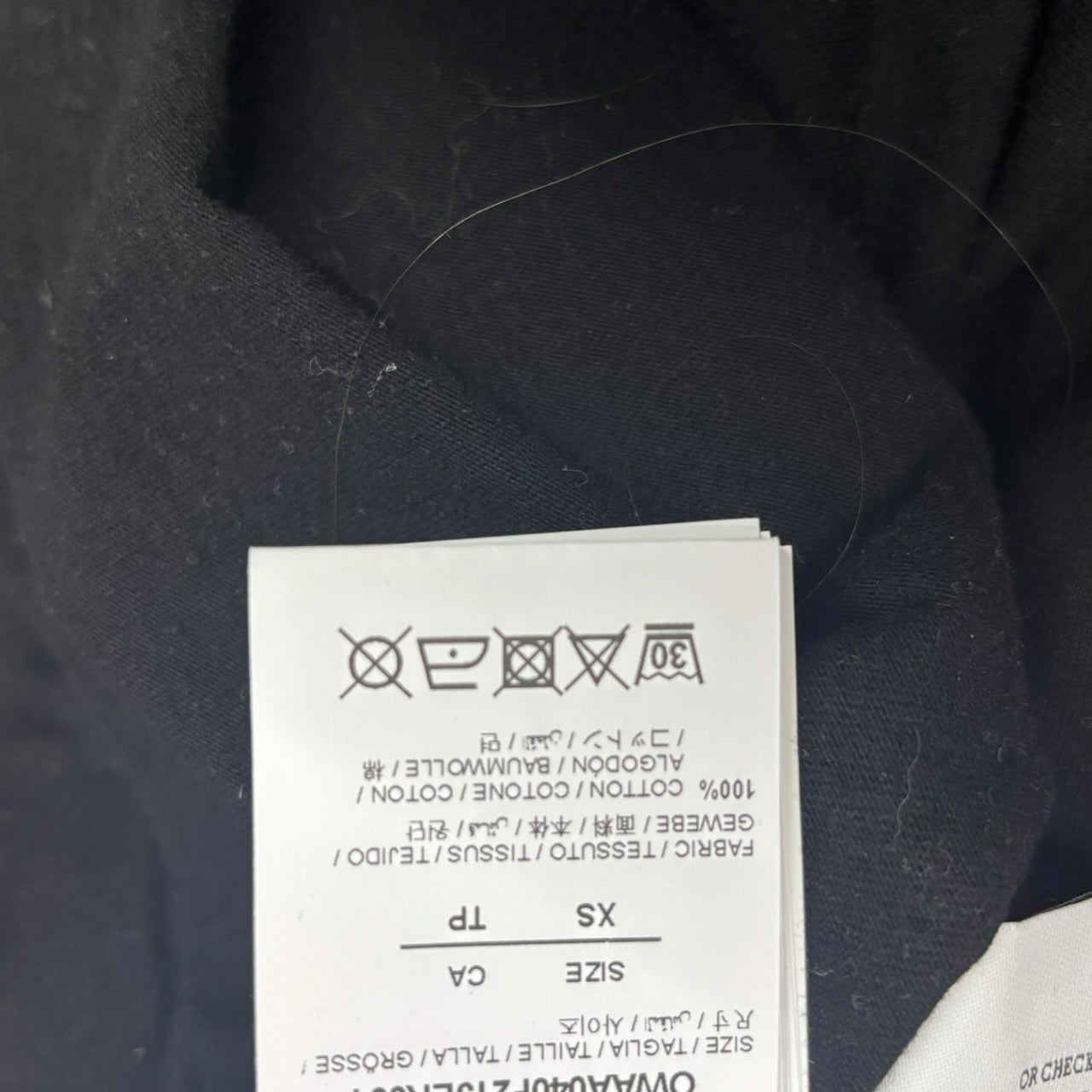 Off White Blue Hands Swimming Logo Shirt Women's Sz XS