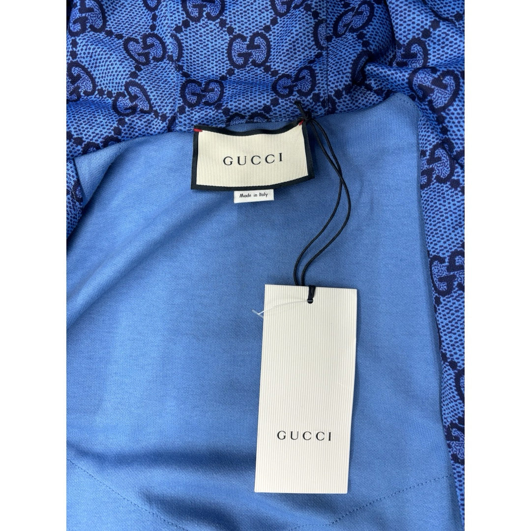 NWT Gucci Technical Jersey GG Long Jacket 'Blue Camel' 550604-XJADG-2144 Wms S