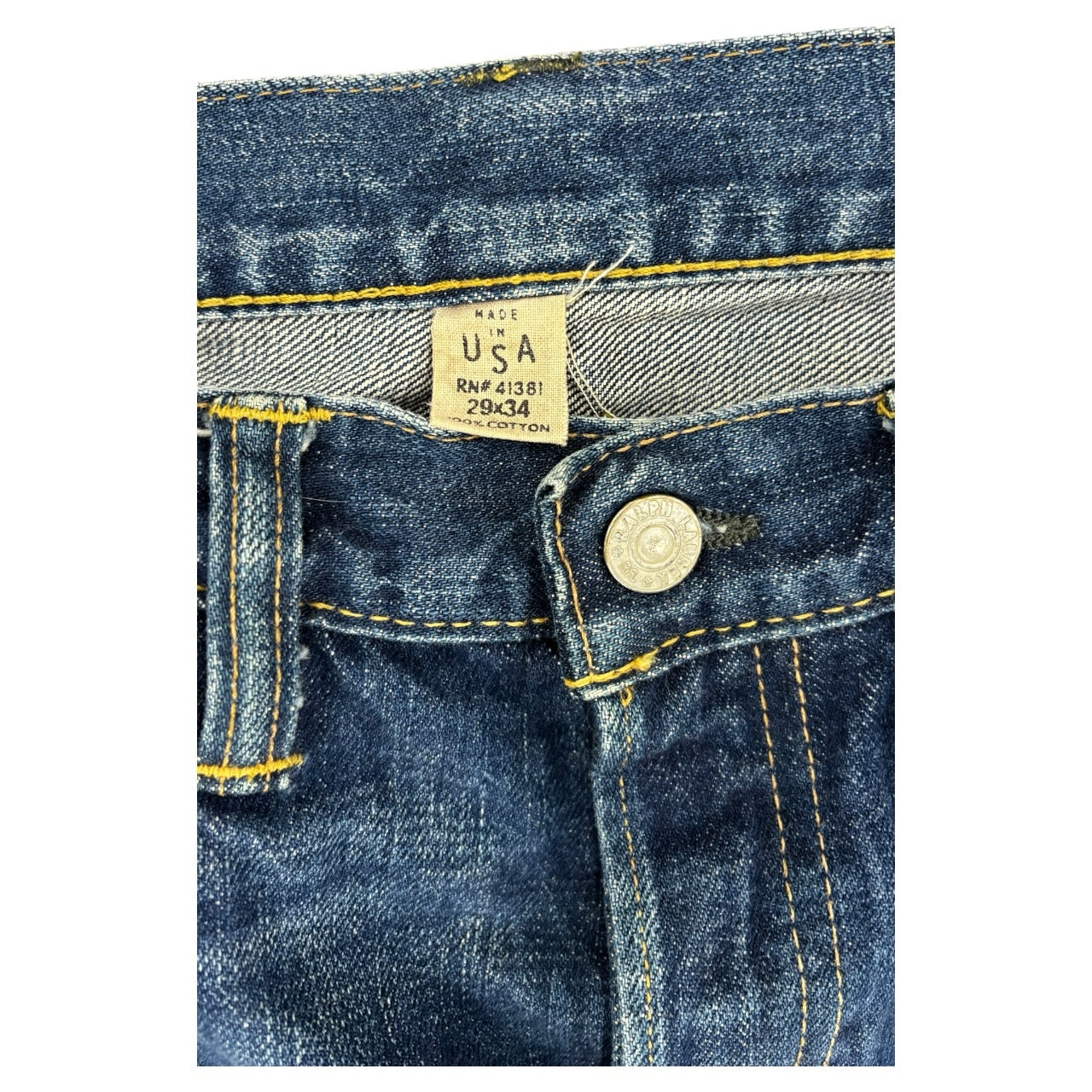 RRL Ralph Lauren Japanese Selvedge Western Slim Fit Navy Blue Jeans Mens Sz 29