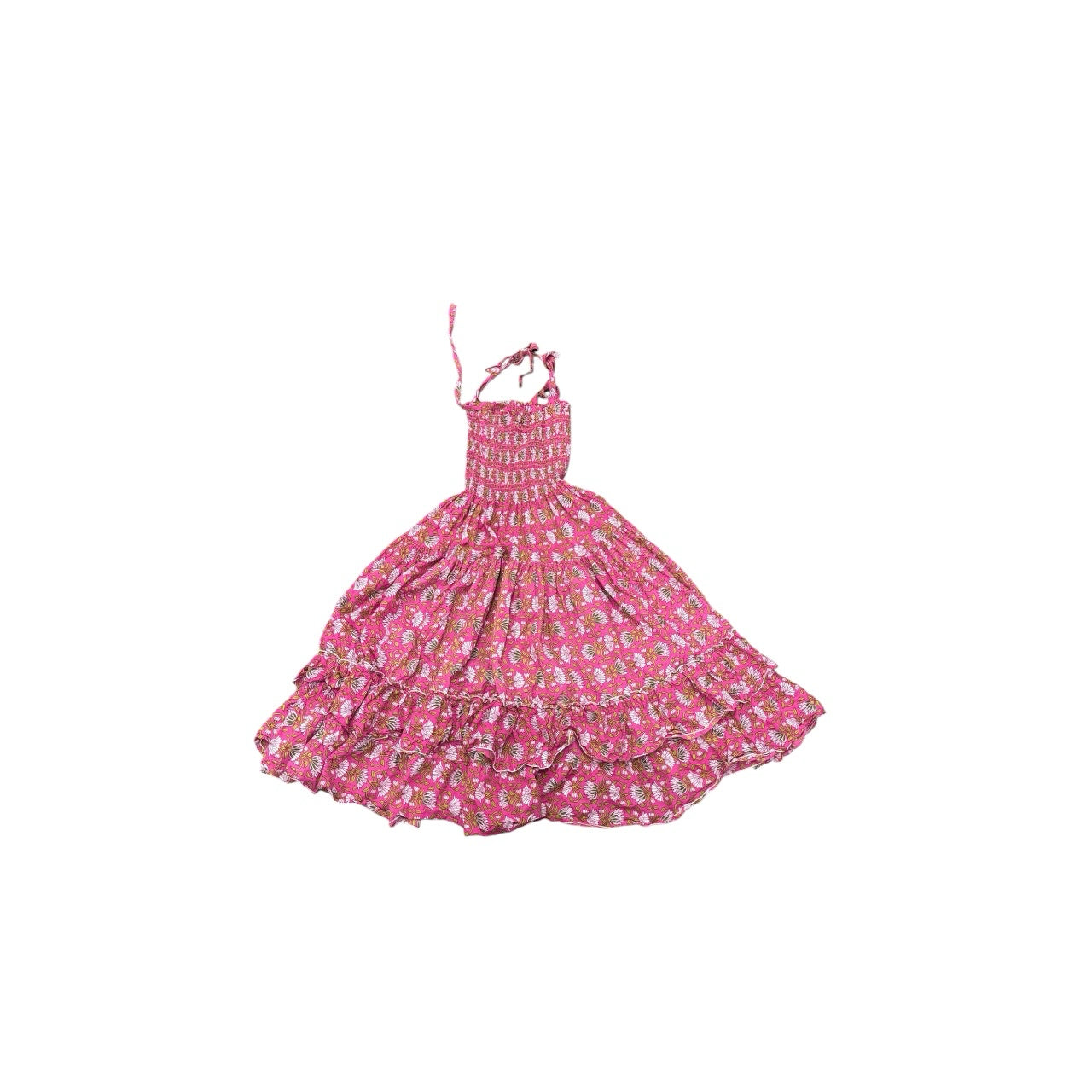 CB Positano Pink Floral Flowy Women Maxi Dress Sz S