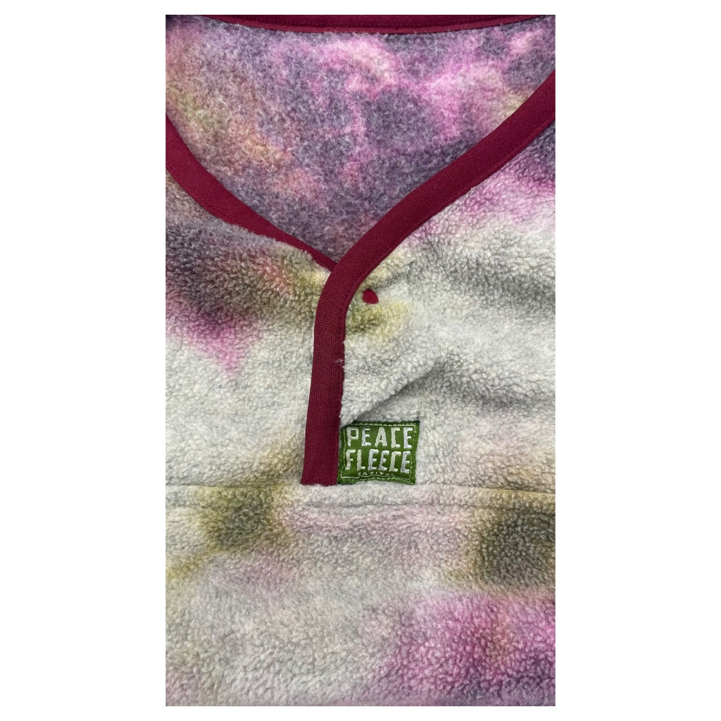 Kapital Peace Fleece Multicolor Purple Green Tie Dye Pullover Sweater Men Sz 3