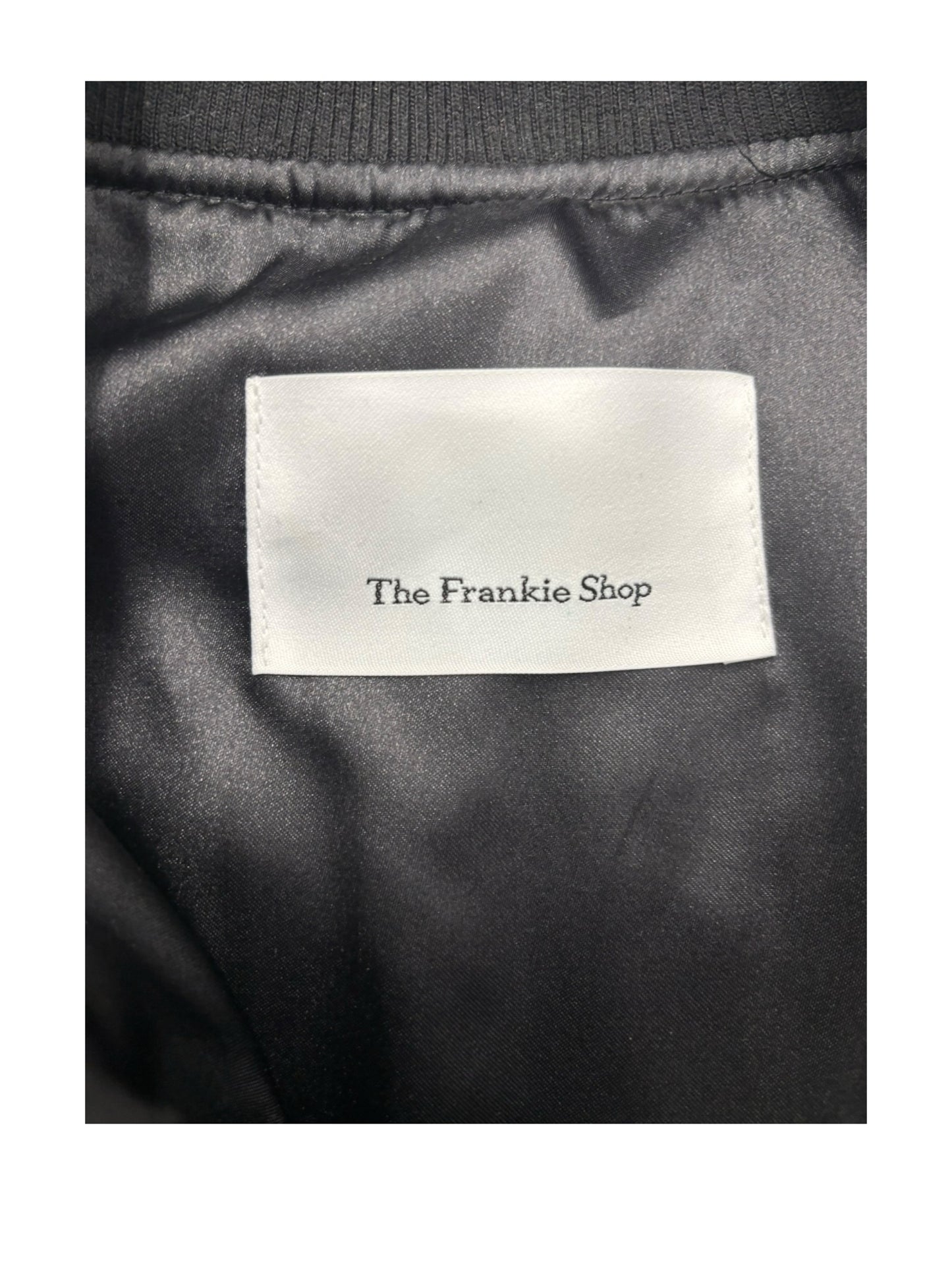 NWOT The Frankie Shop Astra Black Unisex Bomber Zip Up Jacket Sz M/L