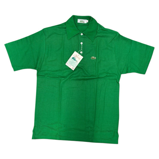 NWT 70s Vintage Izod Chemise Lacoste Green Embroidery Logo Polo Men Sz XL