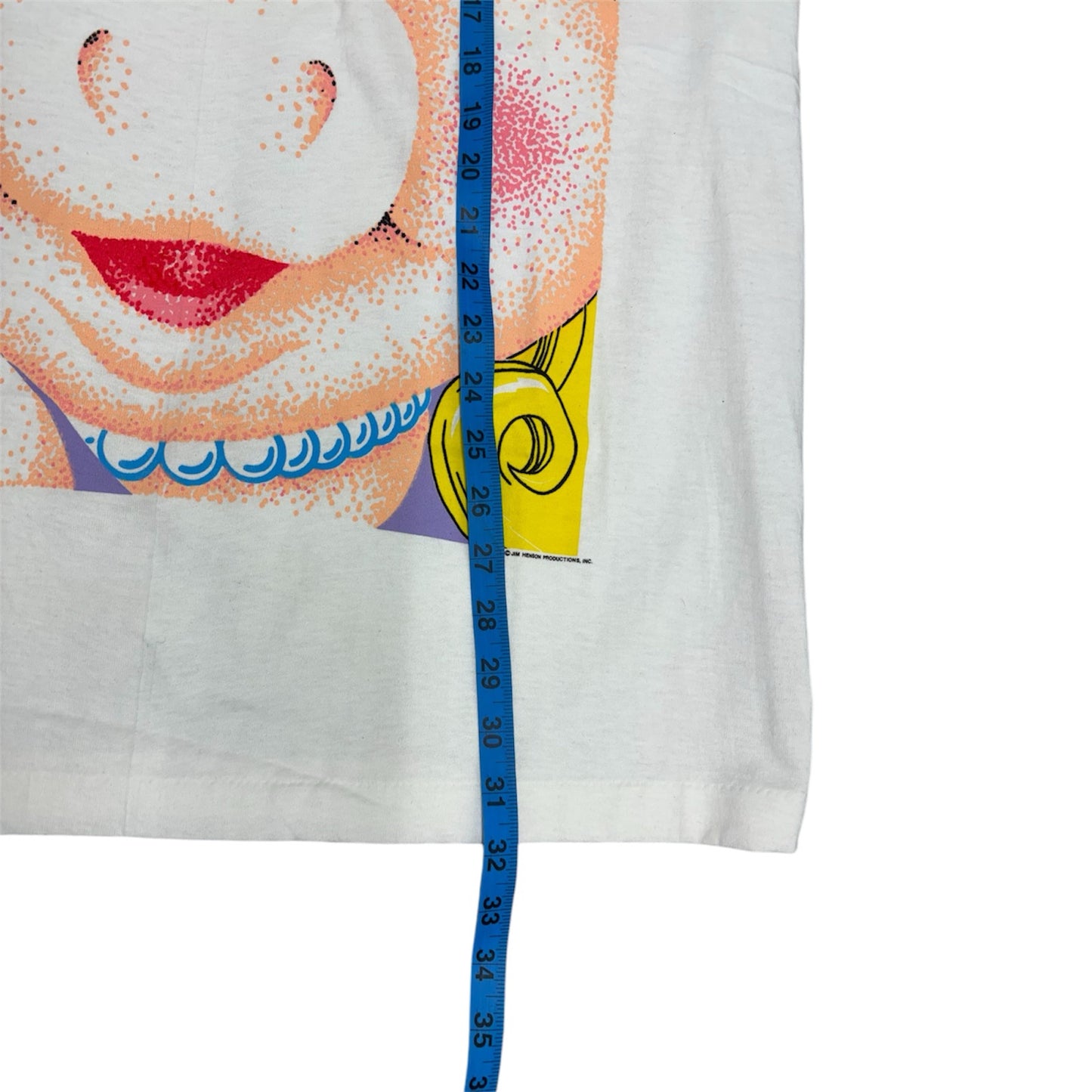 HRLA Vintage Unisex Miss Piggy Big Graphic Face Paint Single Stitched Usa Jim Henson White Tee One Size