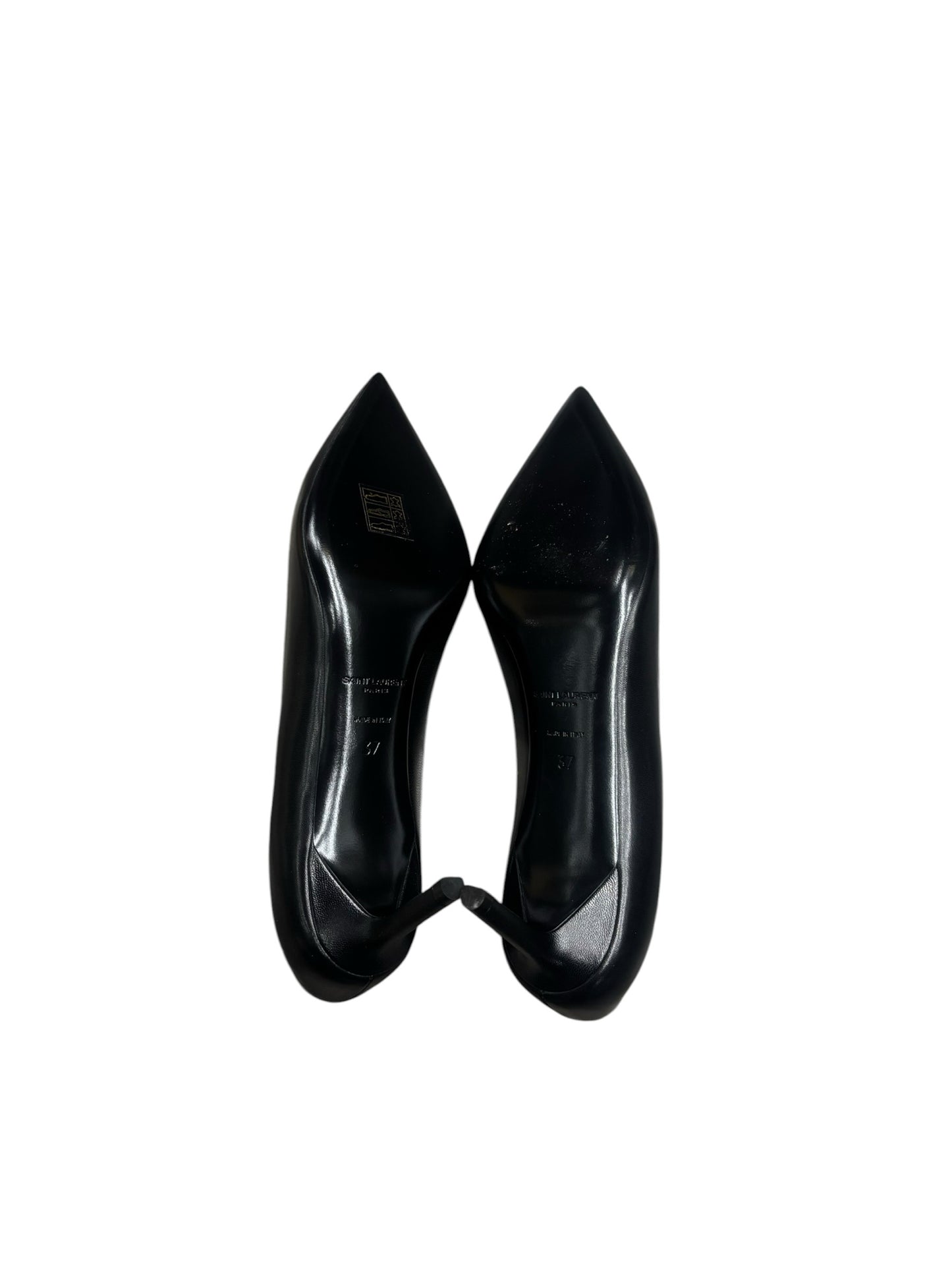 Saint Laurent Black Leather Anja Pumps New with Box sz 7