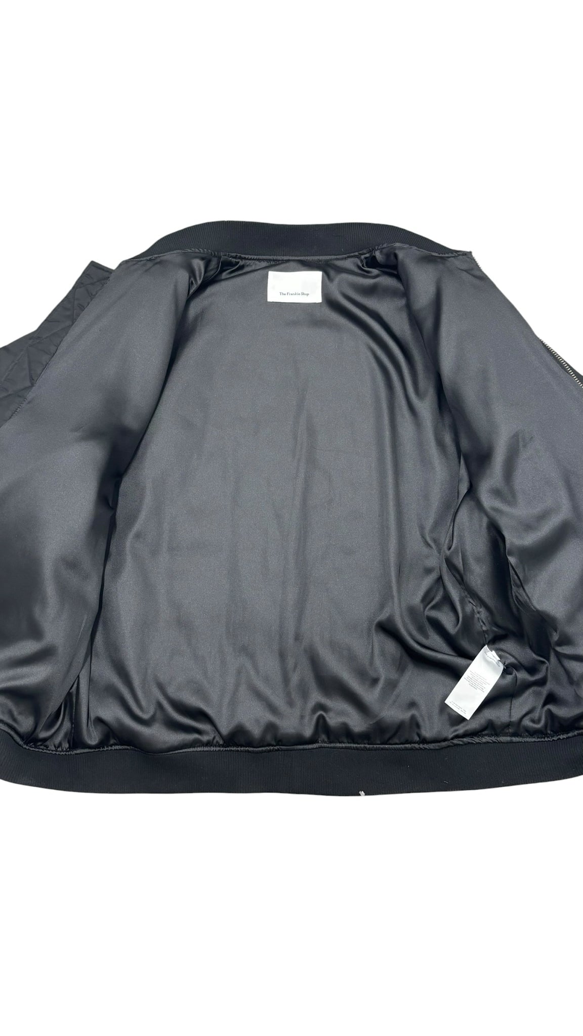 NWOT The Frankie Shop Astra Black Unisex Bomber Zip Up Jacket Sz M/L