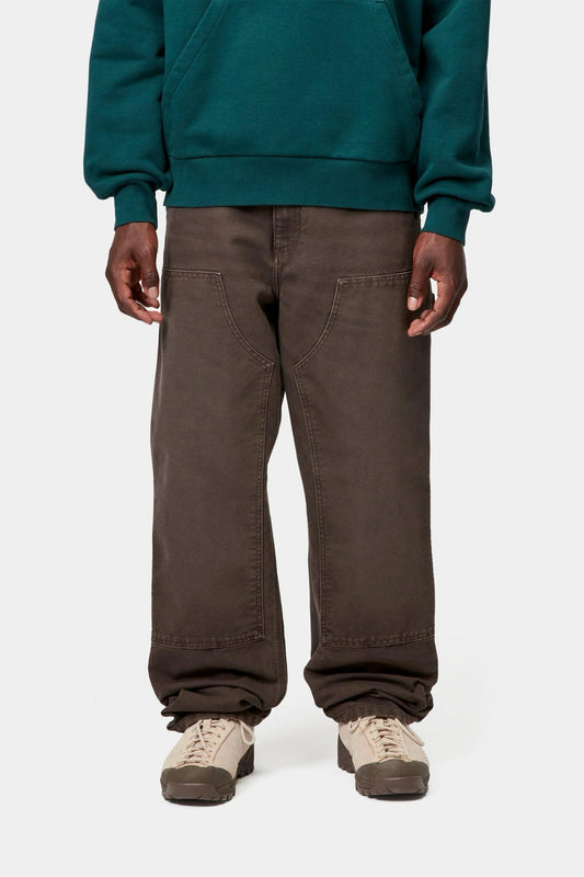 NWT Carhartt WIP Double Knee Pant Brown Tobacco Dearborn Canvas Jeans Mns 32 x 32