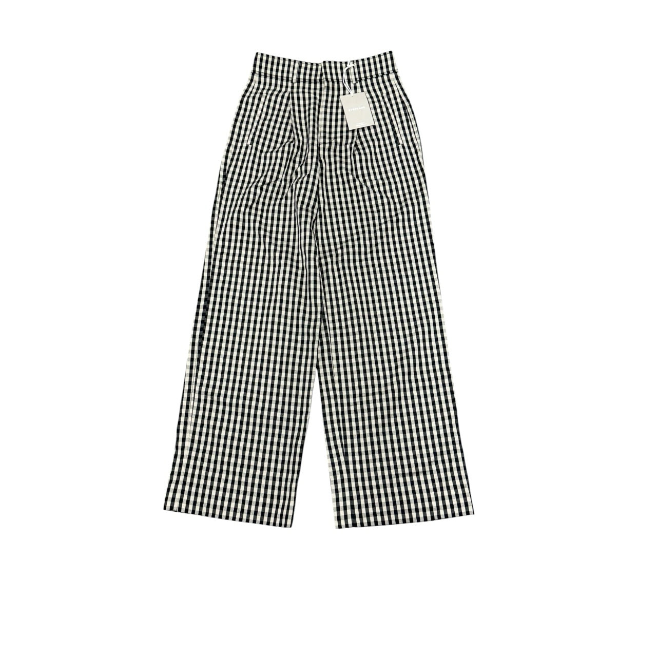 NWT Everlane High Rise Wide Leg Black Tan Striped Pants One Size OS