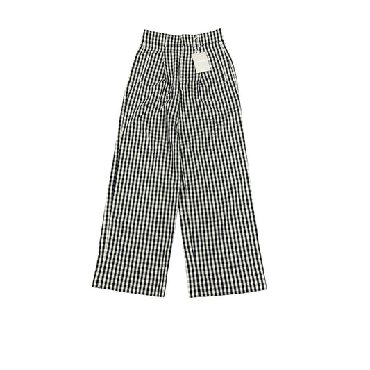 NWT Everlane High Rise Wide Leg Black Tan Striped Pants One Size OS