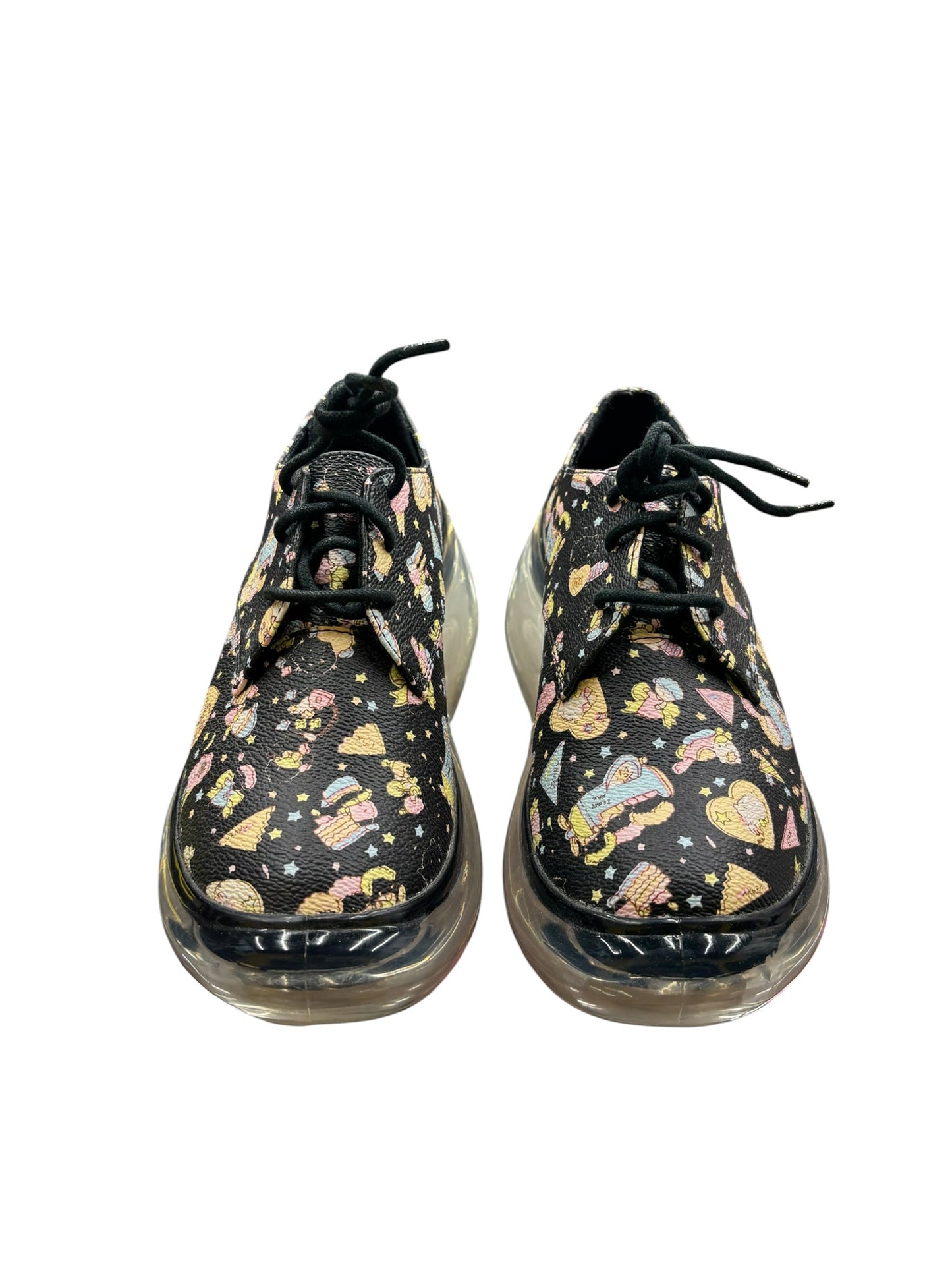 Mikio Sakabe x Janny Fax Moon Sole Classic Print Shoes Black Cartoon Wmns US 7