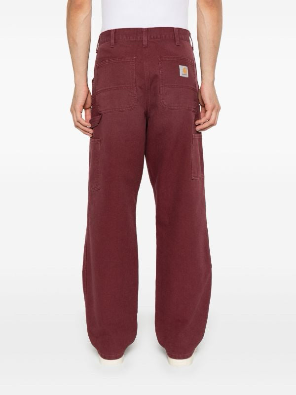 NWT Carhartt WIP Double Knee straight-leg trousers pants Burgundy Men’s 32x32