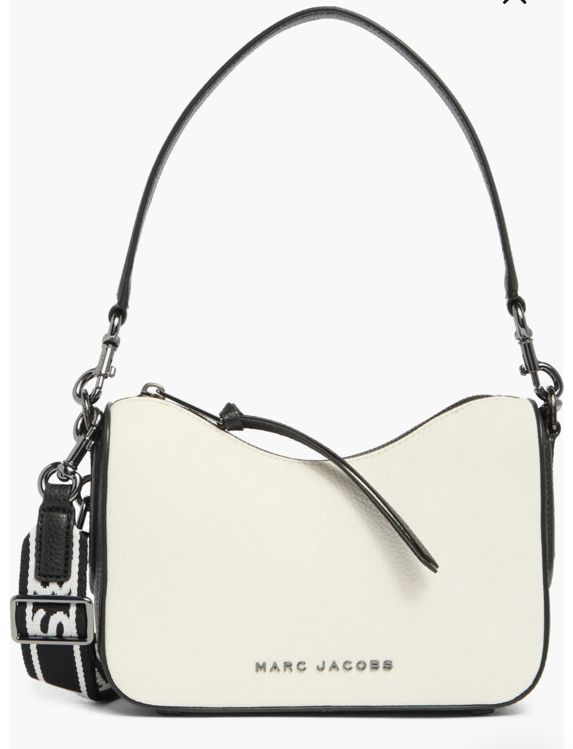 Marc Jacobs Black White Small Bi-Color Drifter Convertible Shoulder Bag NWT