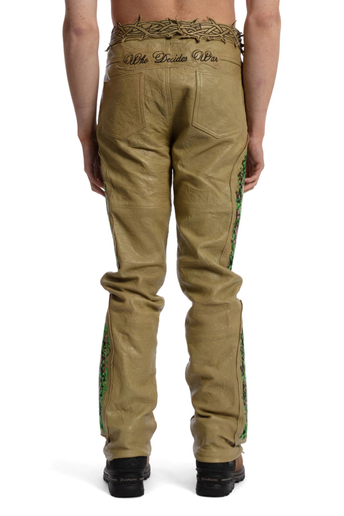 WHO DECIDES WAR Size 32 = MED Olive Jeans