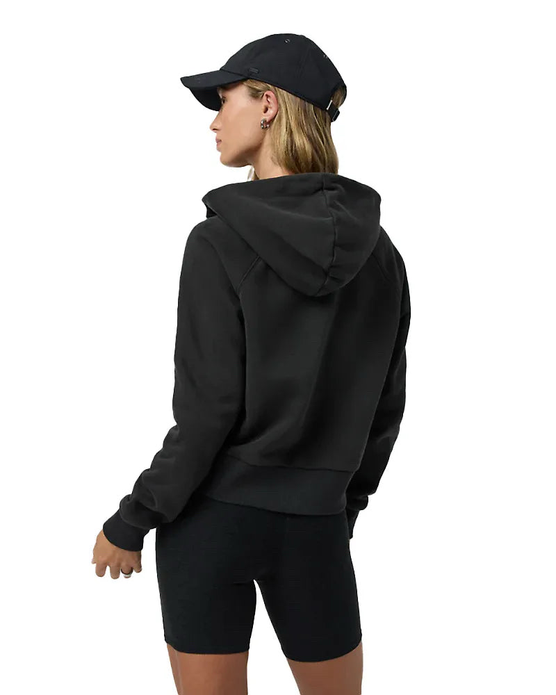 Vuori Restore Black Half Zip Hoodie Wmns Sz S Pullover Sweatshirt