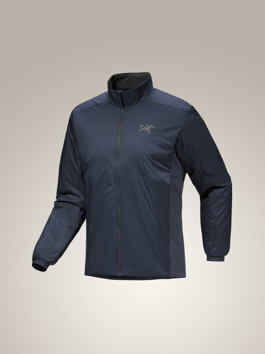 NWT Arc'teryx Mns Sz L Solid Navy Atom Insulated Hiking Jacket Windbreaker