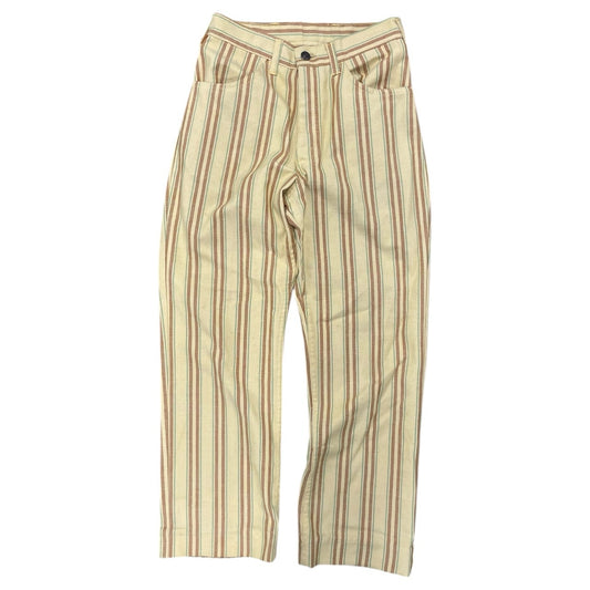 70s Vintage Levi's Sta-Prest Tan Striped Slack Pants Women's Sz 26W