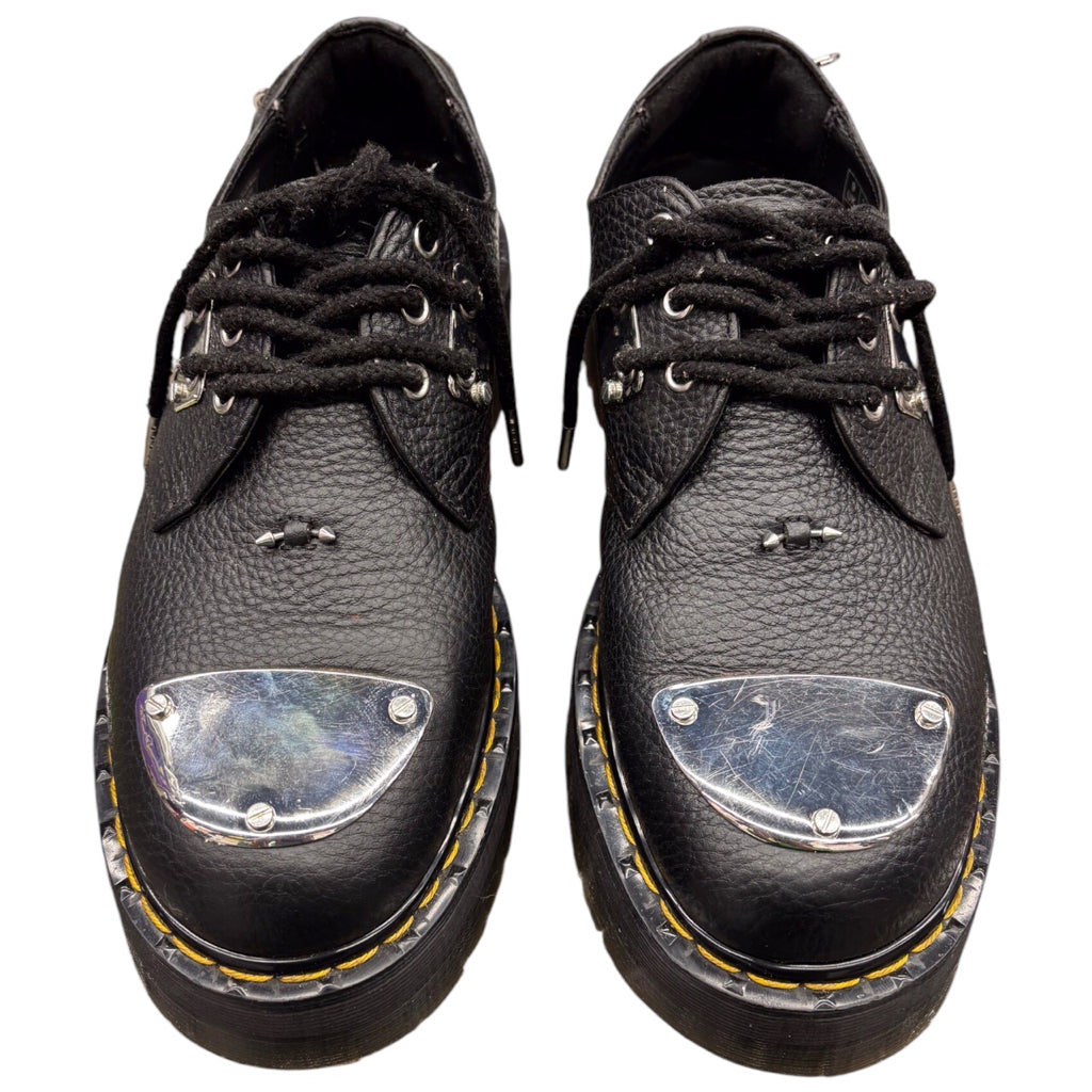 Dr. Martens Mens Black 1461 Piercing Milled Leather Platform Shoes Sz 10