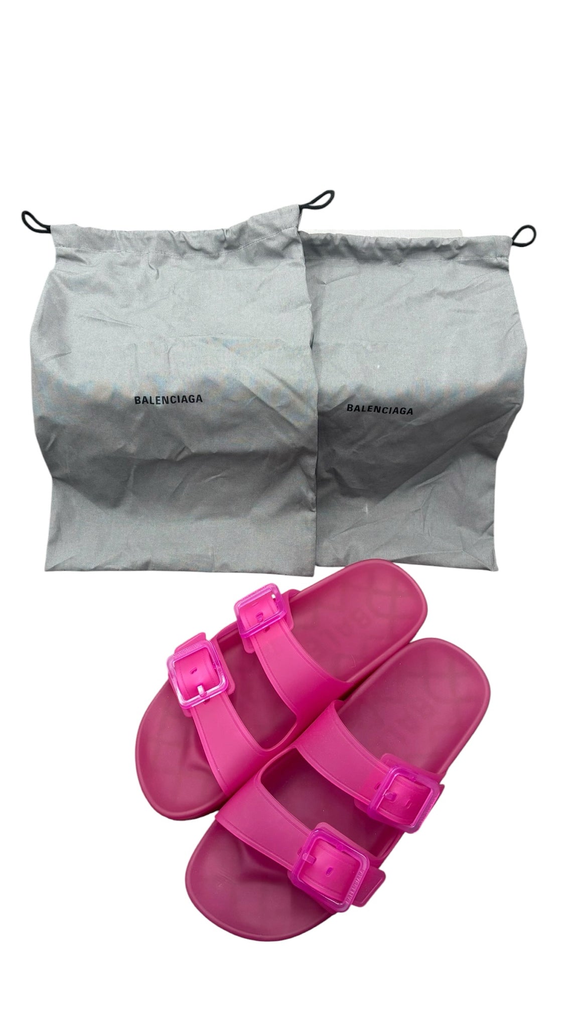 Balenciaga Mallorca Platform Sandals Clear Transparent Double Buckle 41