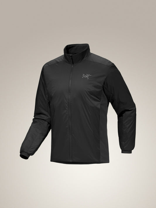 NWT Arc'teryx Mns Sz M Solid Black Atom Insulated Hiking Jacket Windbreaker