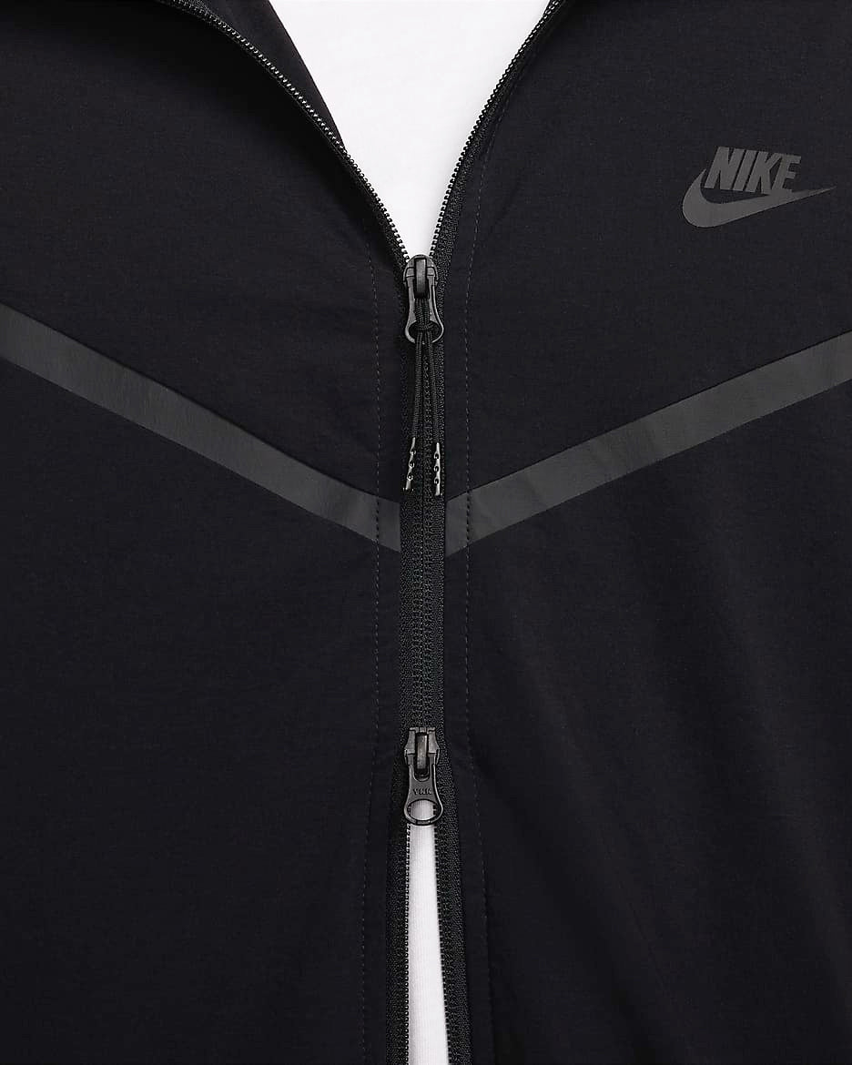 NWT Nike Tech Men's Woven Black Jacket Oversized Mns Sz L