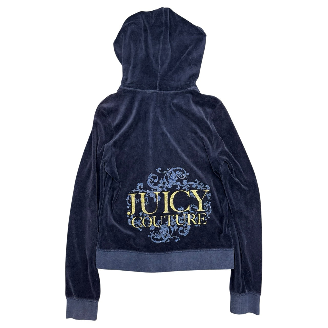 Juicy Couture Dark Blue Wmns Sz L Hooded Jacket