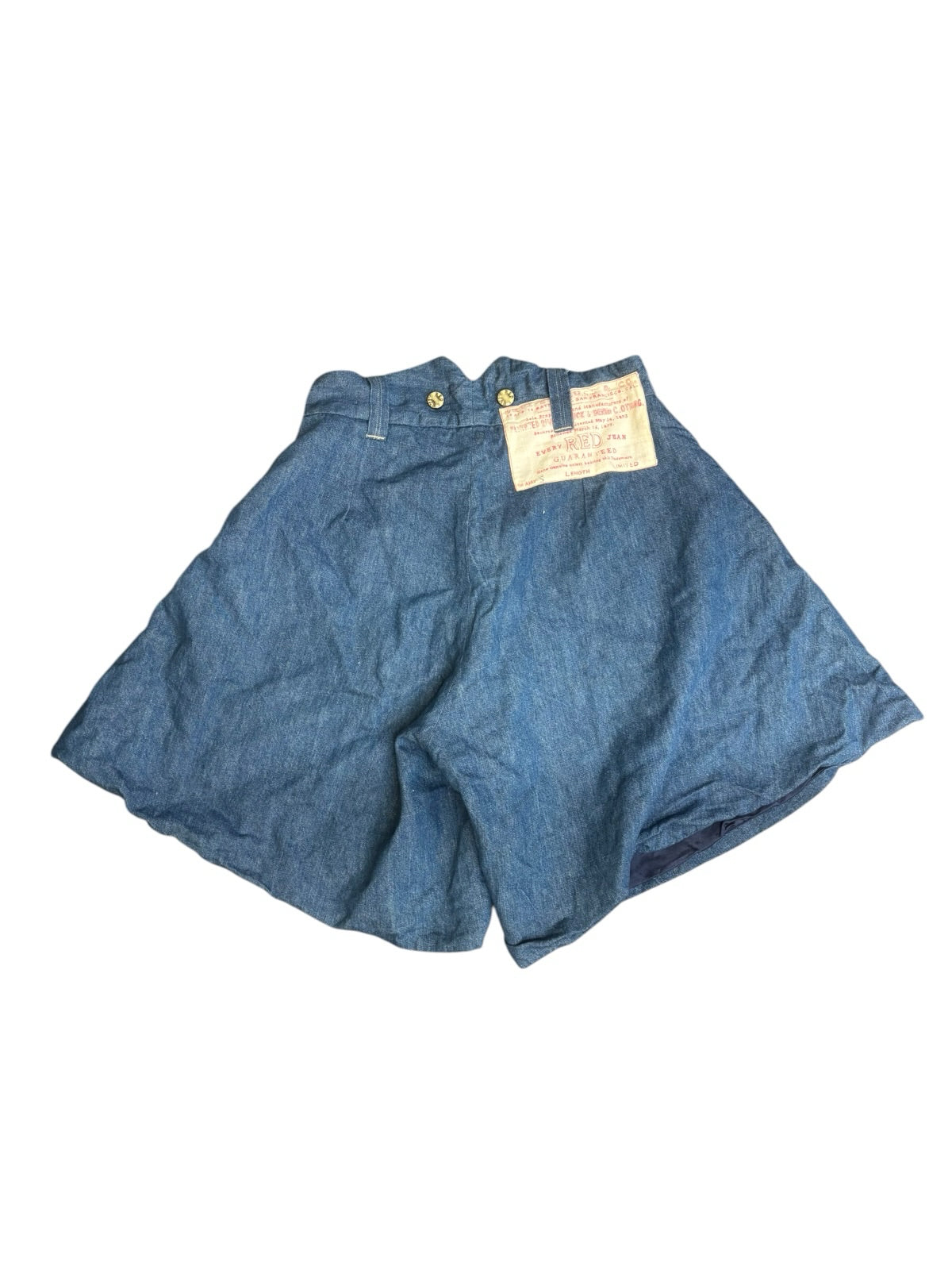 VTG 90s Levi's RED Wide Leg Flared Denim Shorts Culotte Fit Wmns Sample Style
