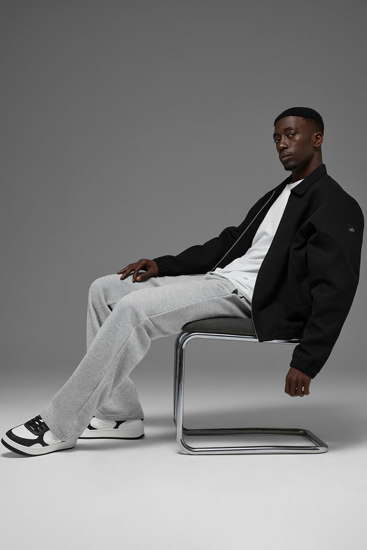 Alo Yoga Cotton Canvas Coaches Black Jacket Mens Sz L