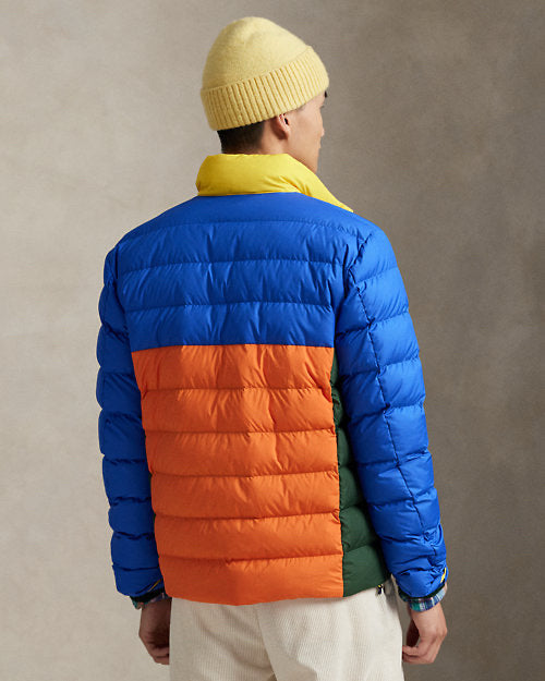 NWT Polo Ralph Lauren The Colden Packable Colour-Block Mns Sz L Puffer Jacket
