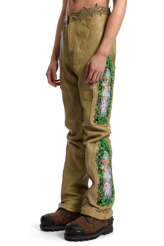 WHO DECIDES WAR Size 32 = MED Olive Jeans