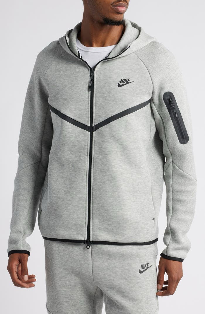 NWT Nike Tech Windrunner Zip up Gray Hoodie Mns Sz L