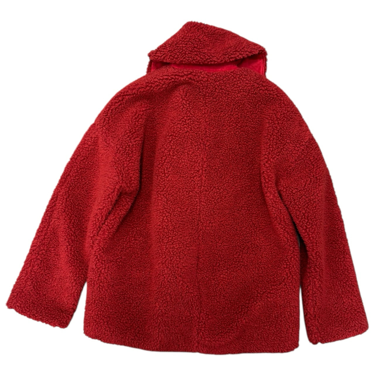 NWT Theory Burnt Sienna Red Fleece Pomona Faux Shearling Coat Sz L