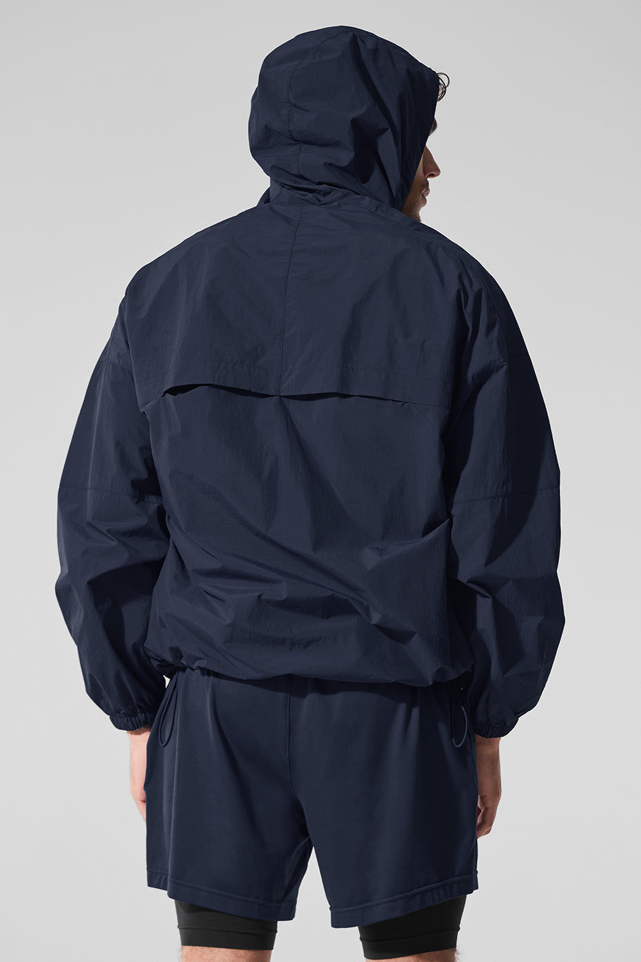 NWT Alo Yoga Vantage Nylon Ripstop Mns Sz M Navy Track Jacket