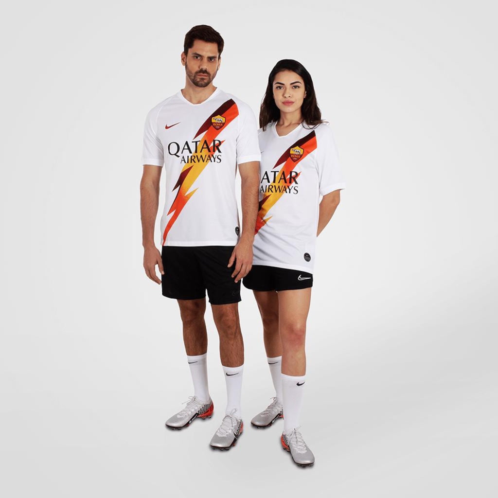 NIKE DRI-FIT A.S ROMA AWAY II 2019/20 FAN PRO WHITE UNISEX  SOCCER JERSEY FOOTBALL SZ S