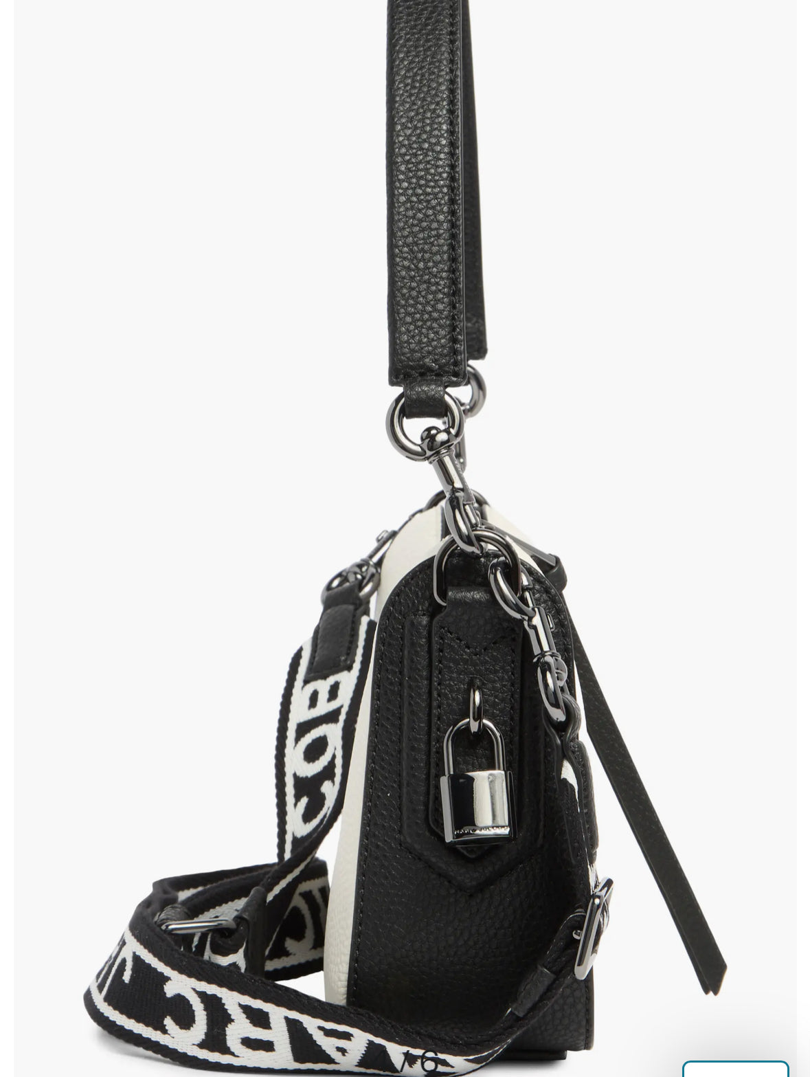 Marc Jacobs Black White Small Bi-Color Drifter Convertible Shoulder Bag NWT