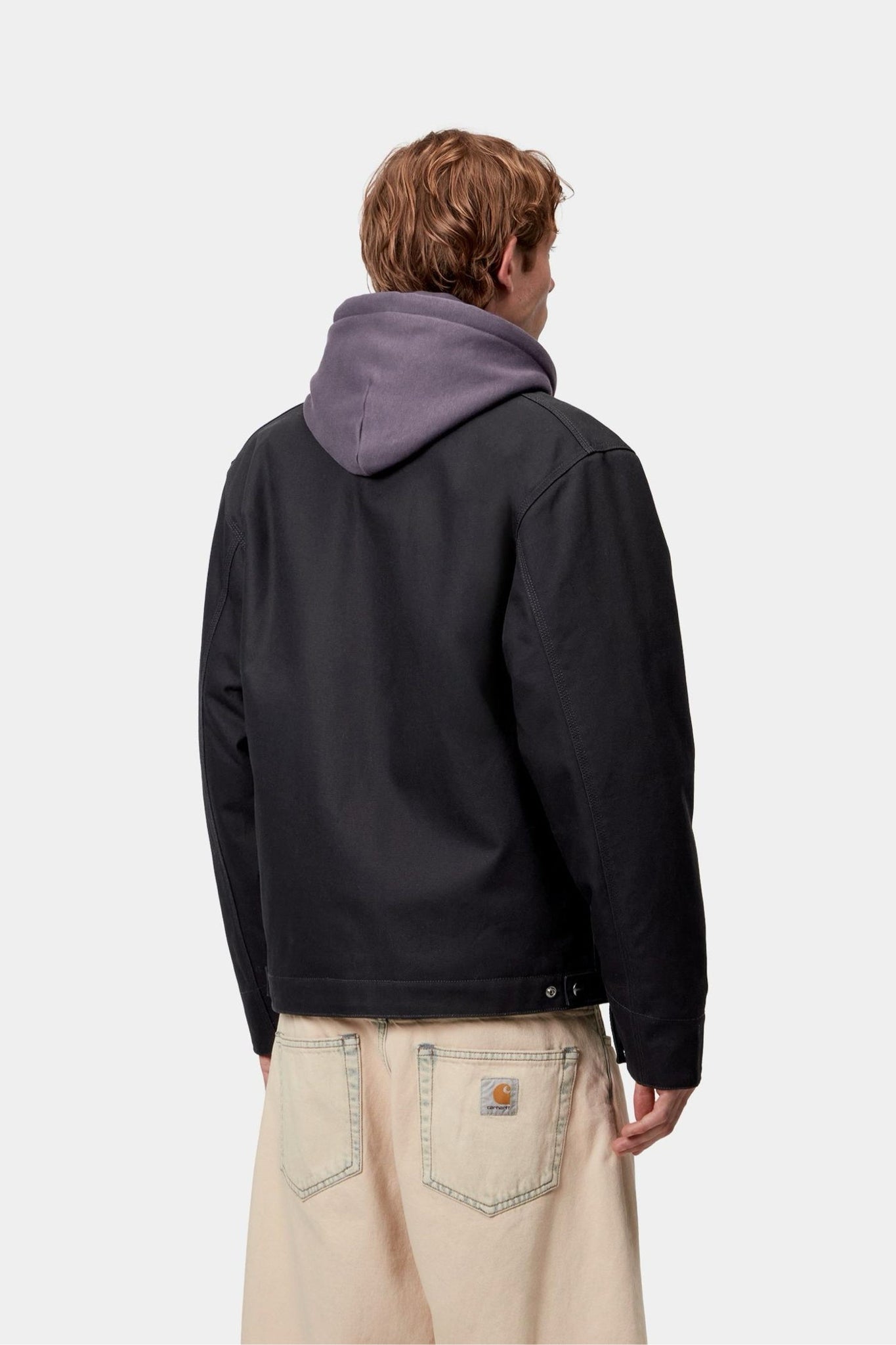 NWT Carhartt WIP Mns Sz M Detroit Dearborn Canvas Winter Jacket Dark Navy Black