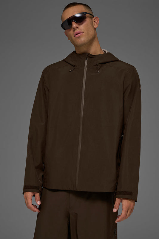Alo Yoga Mens Alpha Shell Jacket Sz Large L Brown NWT Jacket Rain lightweight