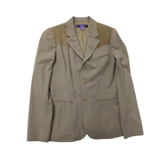 RALPH LAUREN PURPLE LABEL Size 10 = MED Beige Blazer