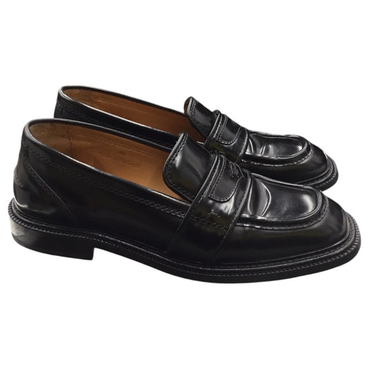 MAISON KITSUNE Womens Loafer Shoe Sz 40 Black Glossy Solid Color Preppy Classy