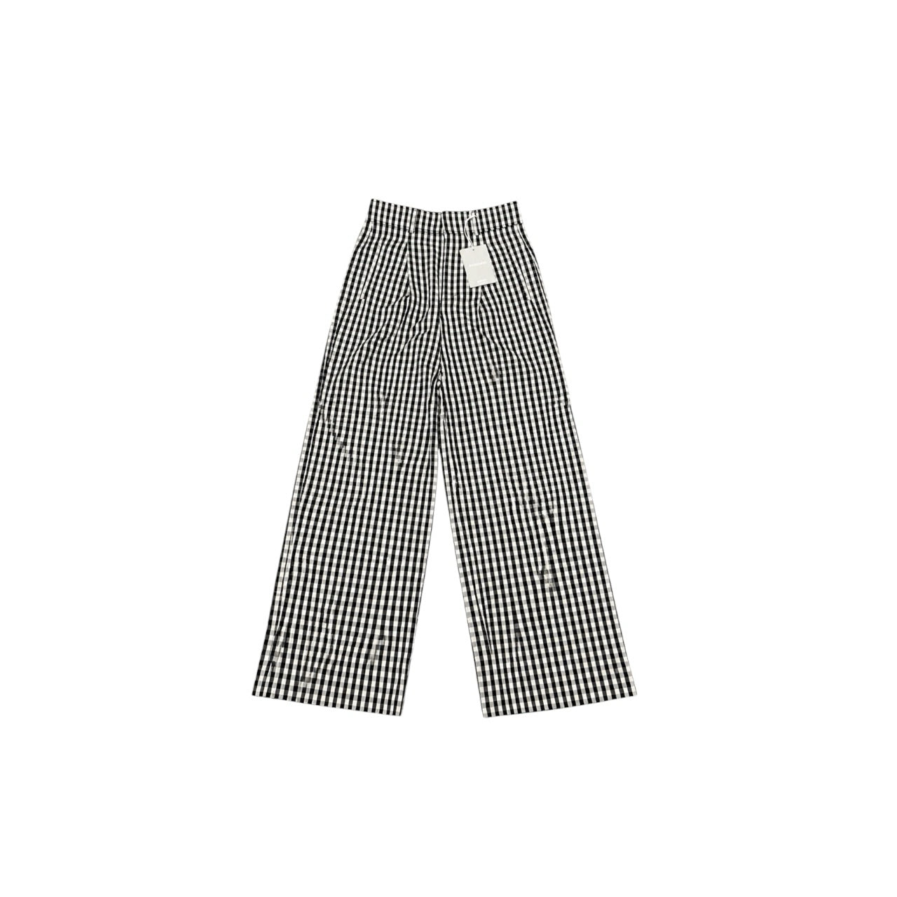 NWT Everlane High Rise Wide Leg Black Tan Striped Pants One Size OS